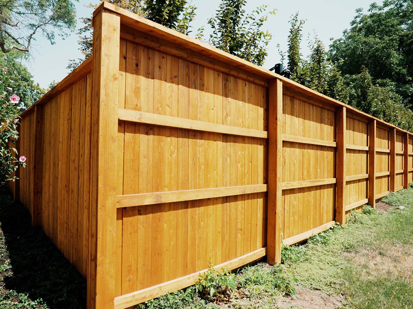 Photo of a wood fence from a Salt Lake City Utah fencing contractor