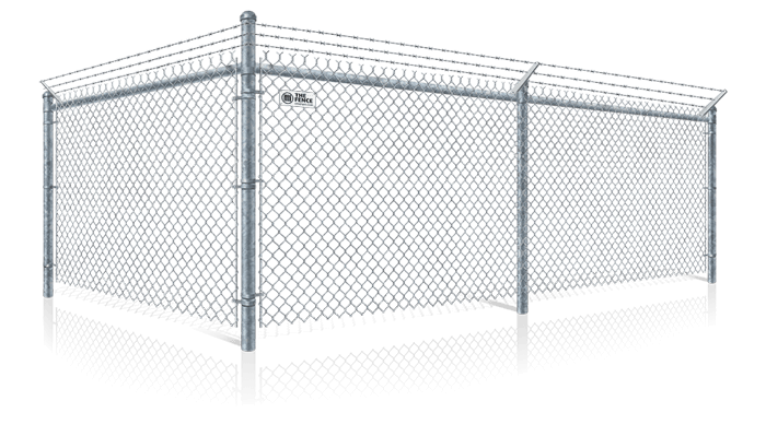 Graphic representation of a commercial chain link fence panel 