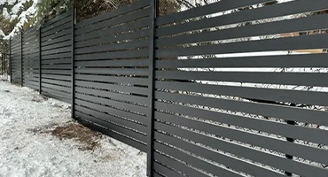 Black Composite horizontal fence contractor in Salt Lake City
