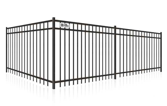 Graphic representation of a residential aluminum fence panel 