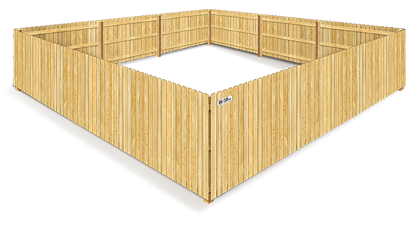 Graphic of privacy wood fence