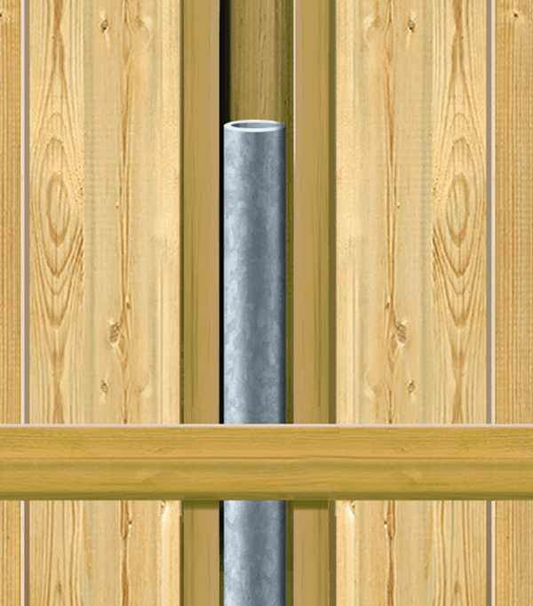 No dig Wood fence post top in 